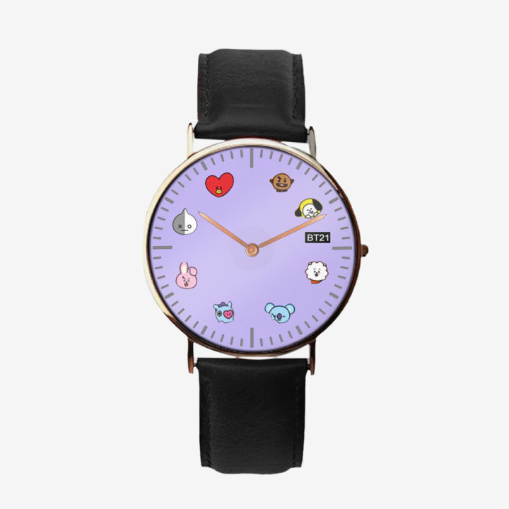 BTS Watch Cartoon Design Watch For Men & Women Wrist Watch