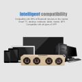 Four Retro Wireless Speaker,12W S6 Wooden Sound TV Portable Speaker Support Plugin Card/FM/Receiving Voice Prompts,for Home,Outdoor,Travel (Log Wood Grain (English Version)). 