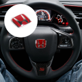 Honda Steering LOGO Red & Chrome - Honda - Steering LOGO. 