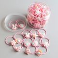 Pack of 40 Pieces – Girls Cute Hair Rubber Bands Pack Flower Hair Accessories Gift Box. 
