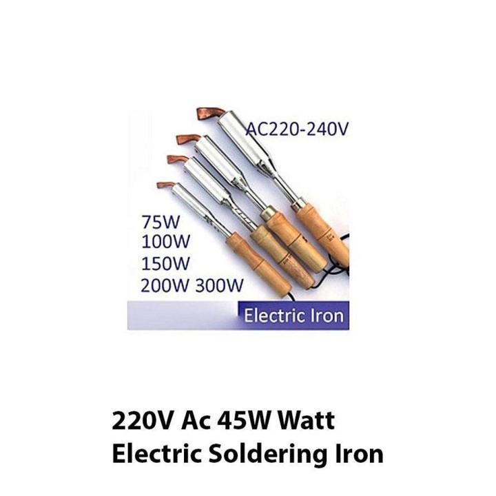 220V Ac 45W 75w 100w 150w 200w 300w Wood Iron  Watt Electric Soldering Iron Wood Handle Iron 75w 100w 150w 200w 300w Wood Irdon