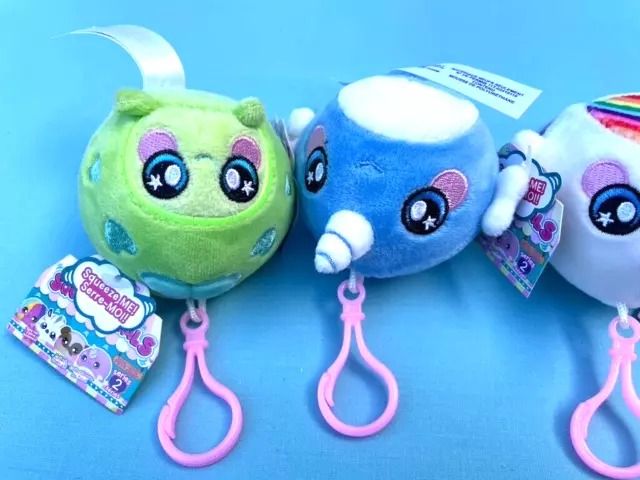 Squeezamals Foamed Stuffed Animal Toy , Unicorn, Sloth, Zebra keyring for school collage backpack