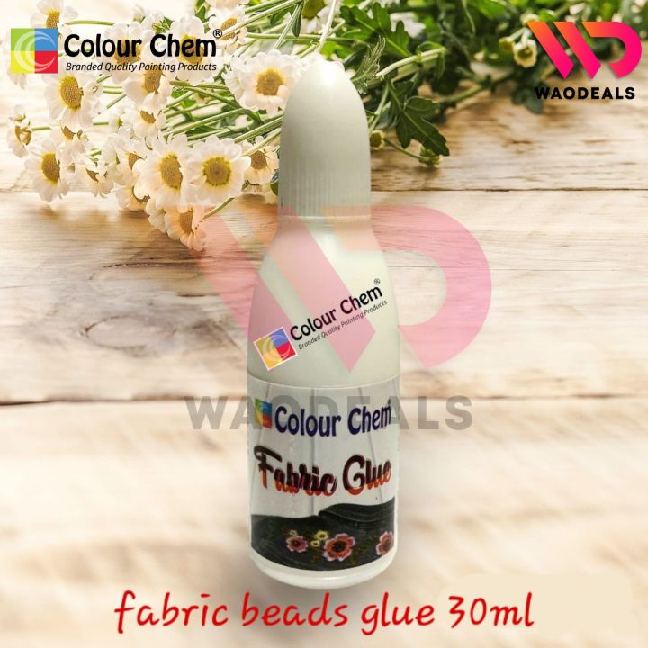 Colour Chem Fabric Glue 30ml: Fast-Setting, Permanent Bond for Fabric and Embellishments Crystal Clear Fabric Glue: Waterproof Adhesive for Versatile Applications