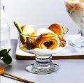 Pack of Two-Imported Fine Quality Clear Glass Desert Serving Bowl. 