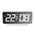 LED Digital Alarm Clock,Large Number,Bold Digit,Snooze,Adjustable Volume,Easy Operation,for Bedroom,Desk White. 