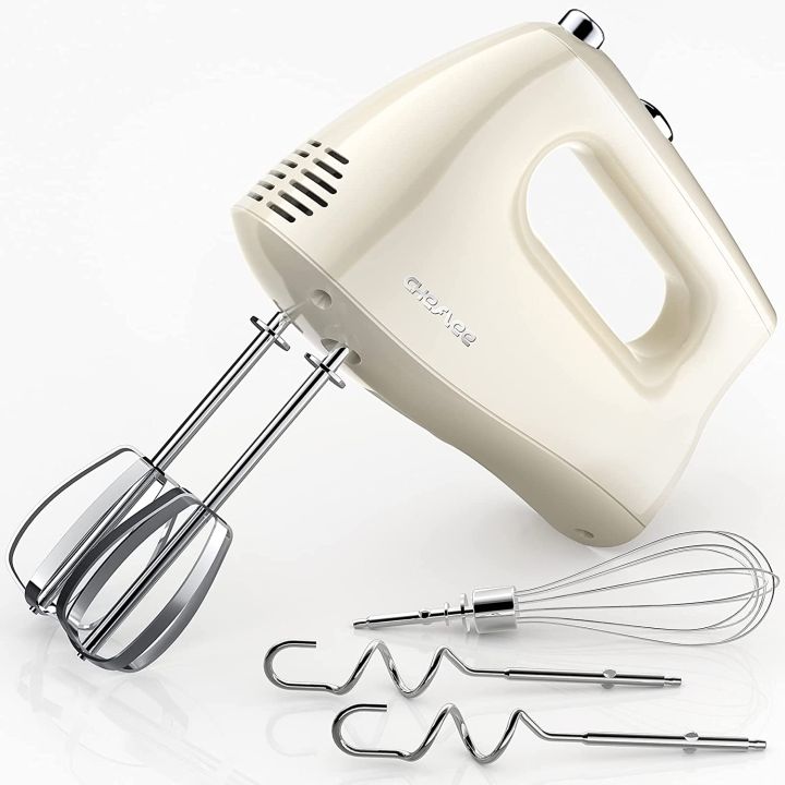 CHeflee Electric Hand Mixer 5 Speed Handheld Mixer with 5 Stainless Steel Attachments Lightweight Kitchen Mixer for Cooking and Baking Cakes Eggs and Dough Battering Cream Daraz.pk