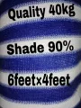 Blue White HDPE 90% Shade Net UV Resistant – Heavy Duty Green Net for Lawn, Garden, Pool, Playground & Outdoor Shade | Double Stitched with Hooks Every 3 Feet. 