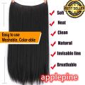 Synthetic Straight Hair Extension for Women 280 Grams Hair Volume 5 Clips - Black. 