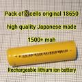 Pack of eight  18650 lithium ion cell   18650  1500 mah rechargeable 18650 battery cell 3.7 volt to 4.2 volt rechargeable battery tested capacity. 