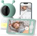 Baby Monitor 2K WiFi Baby Camera Via Screen and App Control, Temper& Humidity Sensor, Night Vision. 