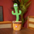 Dancing Cactus Mimicking Toy,Talking Repeat Singing Sunny Cactus Toy 120 Pcs Songs for Baby 15 seconds Record Your Sound Sing+Dancing+Recording+LED Toddler Toys Easter Basket Stuffers Gifts for Kids Autism Toys for 3 4 5 6+ Year Old. 