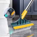Floor Scrub Brush 2 In 1 Cleaning Brush Long Handle Removable Wiper Magic Broom Brush Squeegee Tile Kitchen Cleaning Tools. 