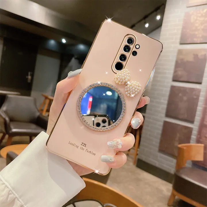 For%20Xiaomi%20Redmi%209%20Back%20Cover%20+%20Bowknot%20Makeup%20Mirror%20Fashion%20Shiny%20Plating%20Square%20Bumper%20Bling%20Girls%20Phone%20Case%20Soft%20TPU%20Silicone%20Shockproof%20Back%20Cover%20-%20Image%203