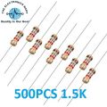 50,100,200,500,1000,PCS 1.5K Ohm 1/4 Watt 5% Carbon Film Resistor Through Hole In Pakistan. 
