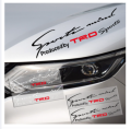 12 inch black Sports Mind TRD Bonnet Sticker for cars. 
