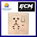 Universal Multi Plug 5in1 China Fitting Sheet China Switch Board- ECM Metal Series. 
