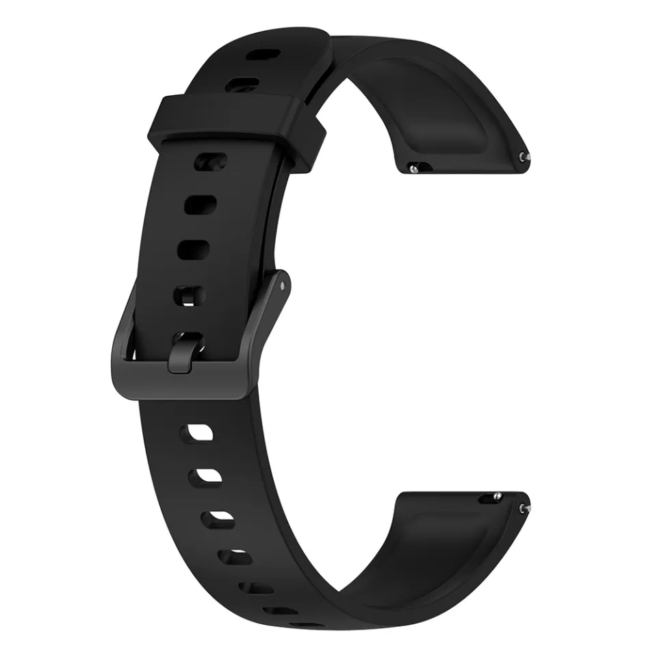 Soft Silicone Watchband Watch Strap Smart Bracelet Replacement Wristband Compatible For Realme Band2 color black Daraz.pk