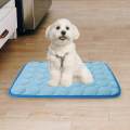 Dog Cooling Mat Cooling Pad Bed for dogs and cats Kennel Pad Breathable Machine Washable , blue XS. 