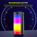 Rechargeable Bluetooth Speaker Colorful Flame RGB Lights - Wireless Mini Speaker Bluetooth Woofer - Portable Speaker With Big Sound - High Bass Woofer For Home , Mobile , PC, Computer & Laptop - Support SD Card , USB , FM Radio. 