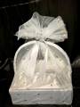 Grey Square Gift Basket with Free grey net Wrap Best for Birthday/Anniversary/Wedding/Gift By Maxify Store. 