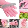 Magic Reusable Silicone Gloves with Wash Scrubber, Heat Resistant, for Cleaning, Household, kitchen,Dish Washing, bathroom , car, pet 1 left 1 right hand gloves pair (AL MAKKAH). 