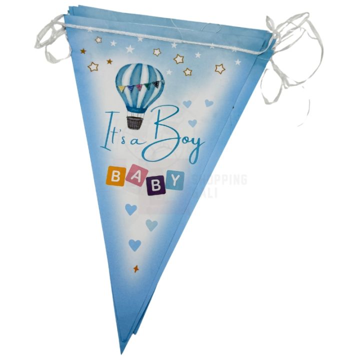 ITS A BOY BUNTINGS - PACK OF 10 BABY BOY FLAGS BANNER