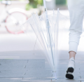 Portable Transparent Clear Umbrella - Japanese Style, Compact Design, Unisex. 