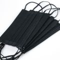 Surgical Disposable Black Face Mask 3 Protective Layers with Nose Pin Pack Of 50 Pcs. 