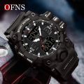 OFNS Outdoor Watches For Men G Style 50M Waterproof Clock Alarm reloj hombre Dual Display Wristwatch Quartz Military Watch Sport. 