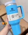 Stanley Quencher H2.0 FlowState™ Tumbler 40oz Iris Blue Sustainable Coffee Mug - Ultimate Hydration & Temperature Control Companion. 