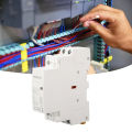 Contactor 2P Easy Installation ABS Safe Low Noise 250V Electrical AC Contactor 35mm DIN Rail Installation 1NO1NC for Household. 