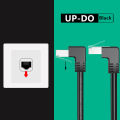 Cat6 Ethernet Cable RJ45 Right Angle UTP Network Cable Patch Cord 90 Degree Cat 6 Lan Cable For Laptop Router TV BOX White Black. 
