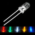 50 Pieces 5mm LED Diode Kit Light Emitting Warm White Red Blue Green Yellow pink Color Bulb Lamp Set 3V DC. 