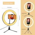 10" LED Ring Light Phone Holder For Selfie Makeup Photography Video Live Stream. 