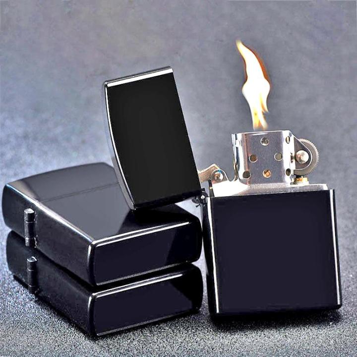 Zipo Black Metal Lighter Refillable – Creative Design & Pocket Friendly