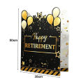 Vibrant Jumbo Retirement Card Creative Shape Extra Large Size Perfect Party Decoration Guest Book Bright Colors. 
