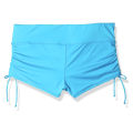 Women White Tight Shorts Summer Yoga Sporty Fitness Ruched Mini Short Pants With Drawstring Clothing. 