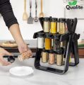 Spice Rack Organizer For Kitchen 360° Rotating Spice Rack For Masala Jars Multifunctional Spice Seasoning Jar With Stand Jars Bottles Glass & Boxes. 