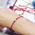 La Monada 14-22 Silver Bead Black Thread For Hand 990 Sterling Silver Bracelet Thread String Rope Bracelets For Women Silver 990. 
