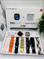 i20 Ultra Max Suit with Earphones 7 in1 set with earbuds - Ultra  Smart Watch 7 In 1- i20  Ultra Smart Watches - Ultra 10 in 1- T900 ultra Smart Watches- Ultra 7 in 1- With Wireless Charging Capacity - Ultra 7 in 1 - i20 ultra watch with Golden strap .. 