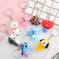 3D KPOP BTS BT21 Keychain Collection Keyring COOKY CHIMMY SHOOKY RJ. 