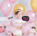 Baby Girl Theme Birthday Props 10Pcs Baby Girl Birthday Decoration Items | Baby Girl Props for Kids Baby Girl Theme Birthday Decorations Birthday Photobooth Props for Kids by Karachi Decor. 