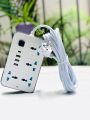 Universal Extension Lead with Multiple Function, 3 Pin Socket Outlet with 6  Surge Protector Sockets | 3 USB Port | 1 Type-C Port,3M copper wire Electric Mains Strip for Home,Kitchen,and Office. 