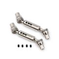 NANLIY- 2 Set for WPL RC Car Spare Parts Metal: 1 Set Ural Truck Front Rear Drive Shaft & 1 Set RC Car Steering Pull Rod. 