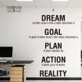 Sabnas Success Office Quote Inspirational Wall Decal Sticker Vinyl 24 X 18 Inches Wall Decor Stickers For Study room school Office black color. 