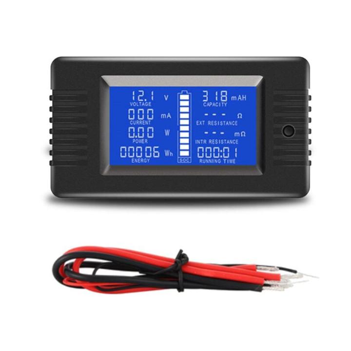 DC Multimeter 0-200V 0-10A Battery Tester Voltmeter Ammeter Power Voltage Current Impedance Capacity Energy Time Meter Monitor