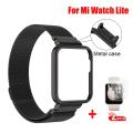 Stainless magnetic Loop Bracelet for xiaomi mi watch lite smartwatch Metal protection case for xiaomi watch lite cover frame. 