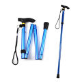 Folding Cane Foldable, Adjustable, Lightweight Aluminum Offset Walking Cane Collapsible Walking Stick - Black. 