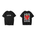 Oversized Men And Womens Tshirts Dropped Shoulder Short Sleeve Printed Tops Summer New Korean Style Loose Fit T-shirt. 