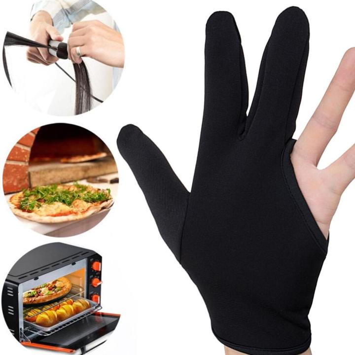 Hairdressing Three Fingers Anti-Hot Glove For Flat Iron Heat Resistant Hair Straightening Curling Glove Styling Household Gloves